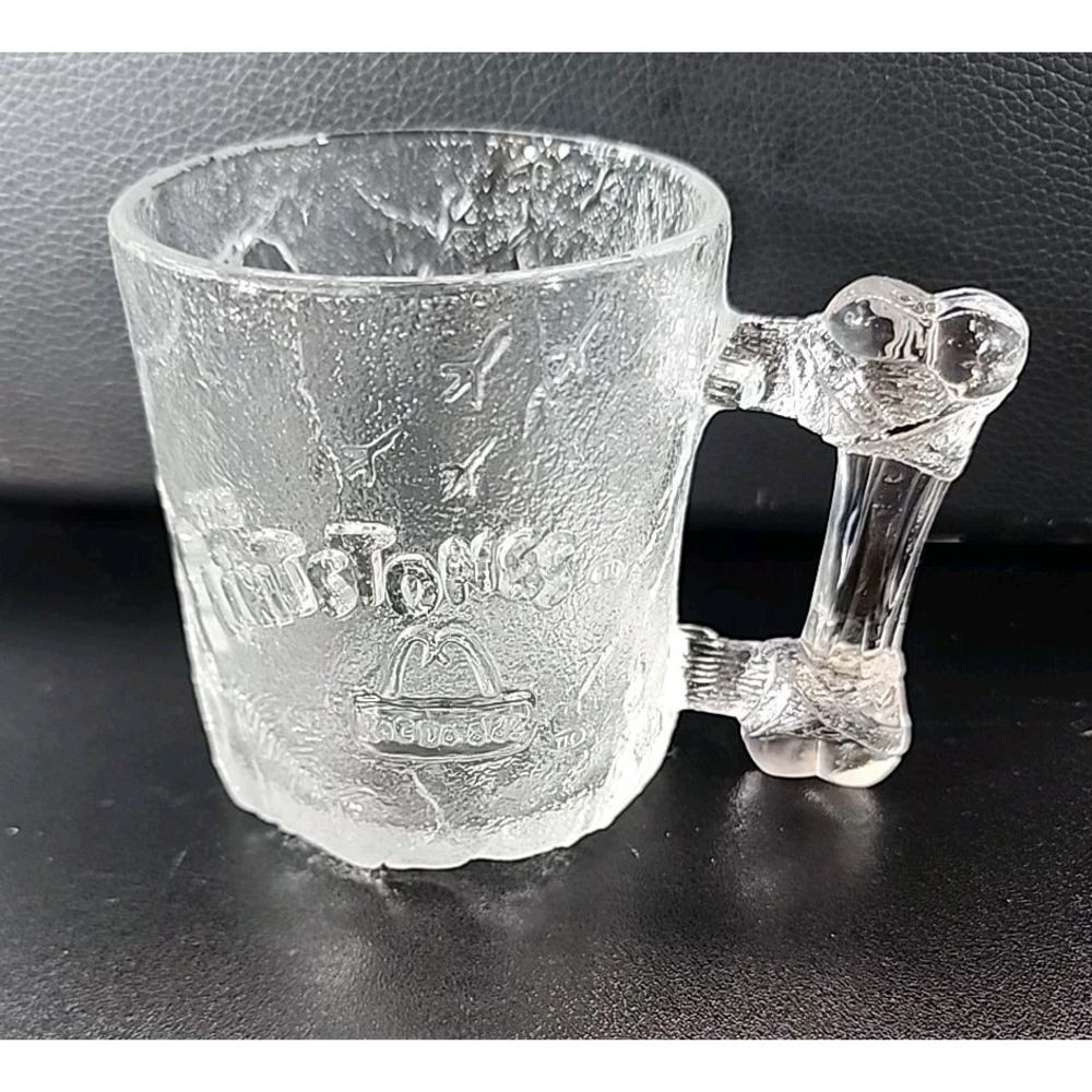 Vintage 1993 The Flintstones Pre-Dawn Mug Cup‎ Roc Donalds McDonald's Glass